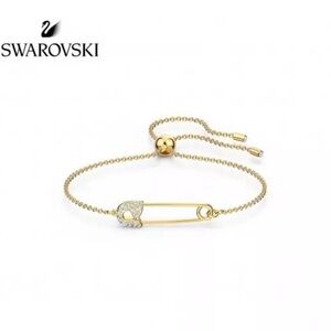 Swarovski safety needle pin wristband